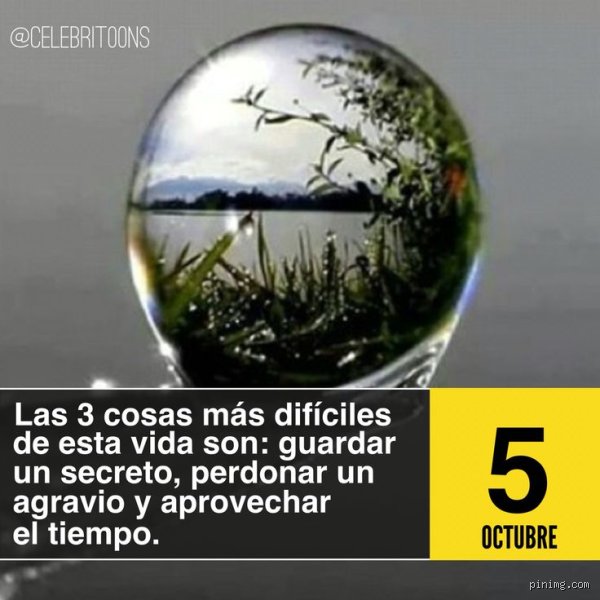 ¿Cuáles son las 3 cosas más difíciles de la vida?
