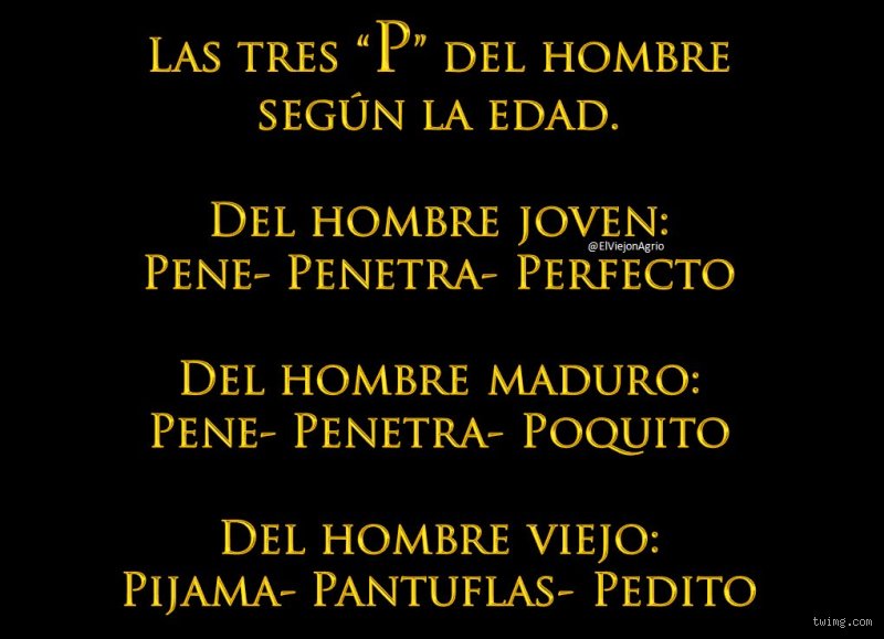 ¿Cuáles son las 3 P para los hombres?