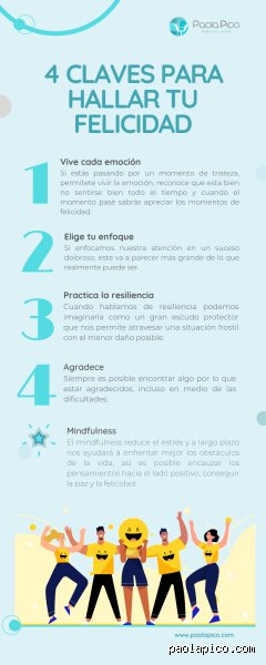 ¿Cuáles son las 4 claves para una vida feliz?