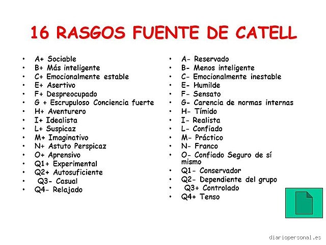 ¿Cuáles son los siete rasgos principales de la personalidad?