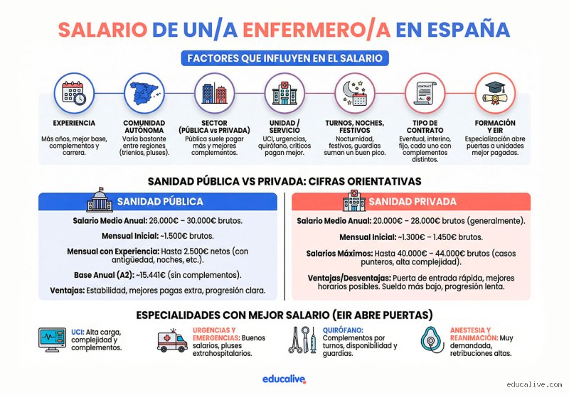 ¿Cuánto cobra una enfermera por una guardia de 12 horas?