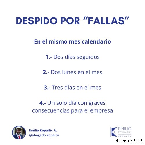 ¿Cuántos días tiene que faltar alguien para despedirlo?