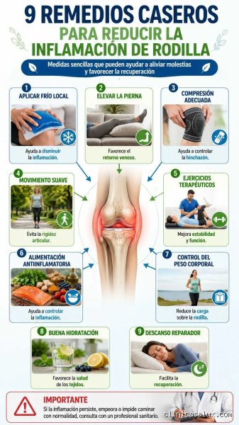 ¿Cuál es el mejor remedio casero para una rodilla hinchada?