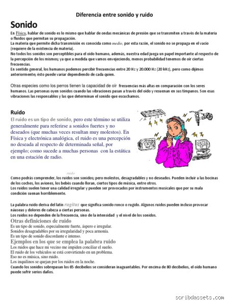 ¿Cuál es la diferencia entre sonido y ruido de clase 5?