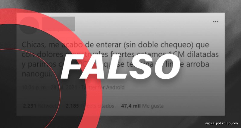 ¿El dolor de los cólicos menstruales equivale a una dilatación de 1 cm?