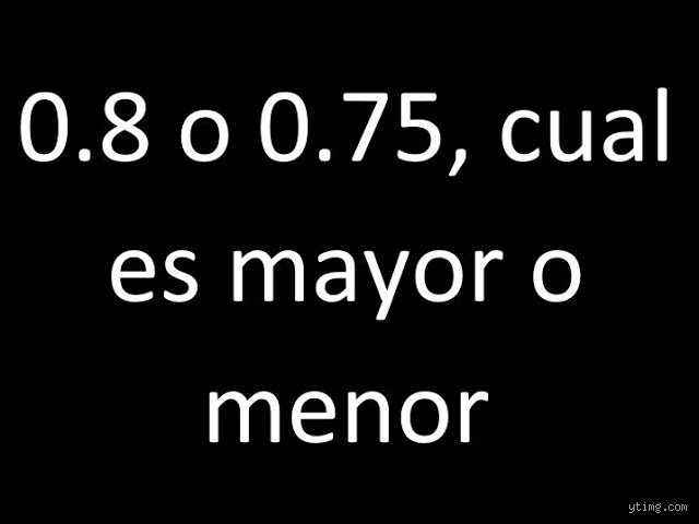 ¿0,75 es lo mismo que 6 8?