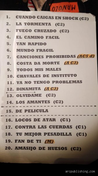 ¿Cuántas canciones se tocan en un concierto de 3 horas?