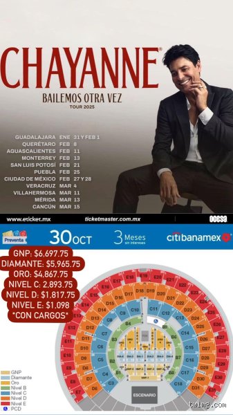 ¿Cuánto cuesta ver a Chayanne?