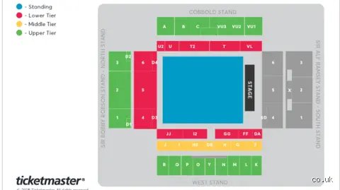 ¿Cuánto cuestan las entradas para Ed Sheeran en Portman Road?