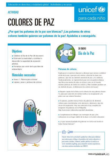 ¿Cuál es el color de la paz?
