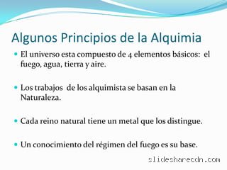 ¿Cuál es el principio fundamental de la alquimia?