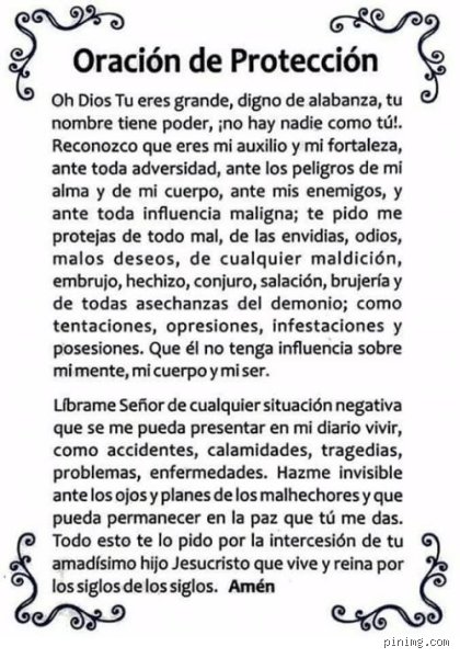¿Cuál es la oración de protección más fuerte?
