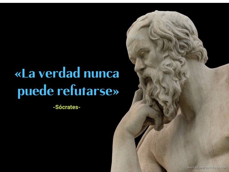¿Qué frase dice Sócrates?
