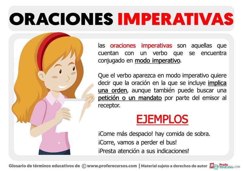 ¿Cómo se hacen las oraciones imperativas?