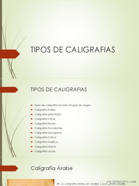 ¿Cuáles son los 10 tipos de caligrafía?