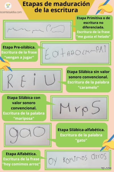 ¿Cuáles son los 7 niveles de escritura?