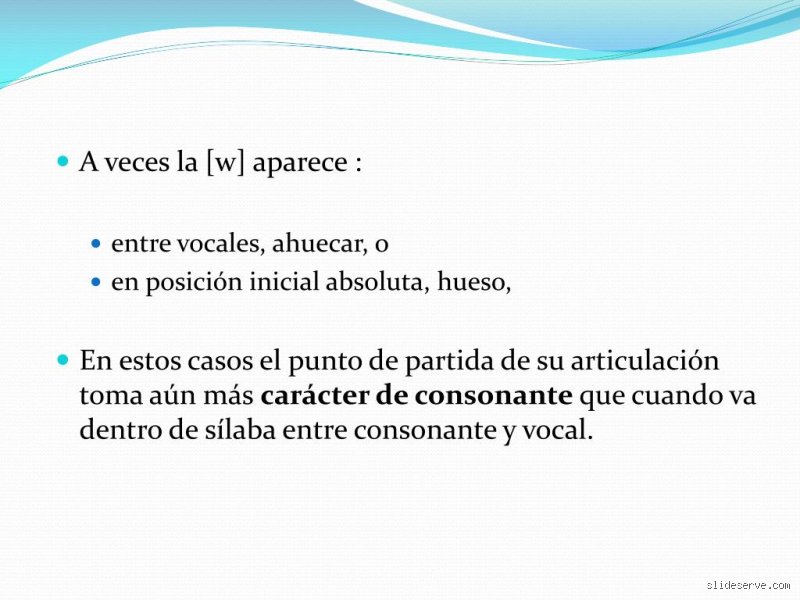 ¿La w es a veces una vocal?