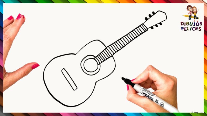 ¿Cómo dibujar una guitarra bien bonita?