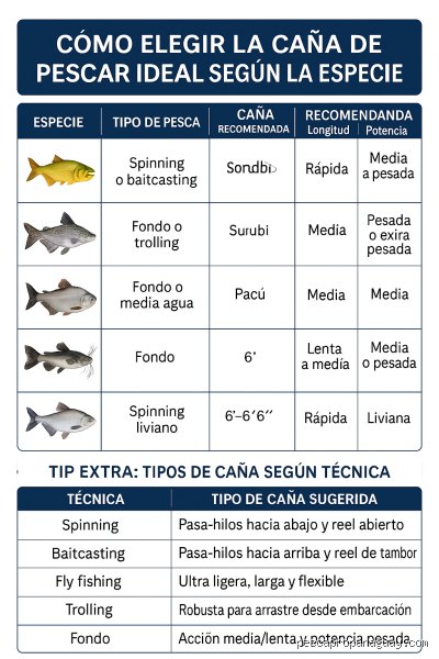 ¿Cómo se clasifican las cañas de pescar?