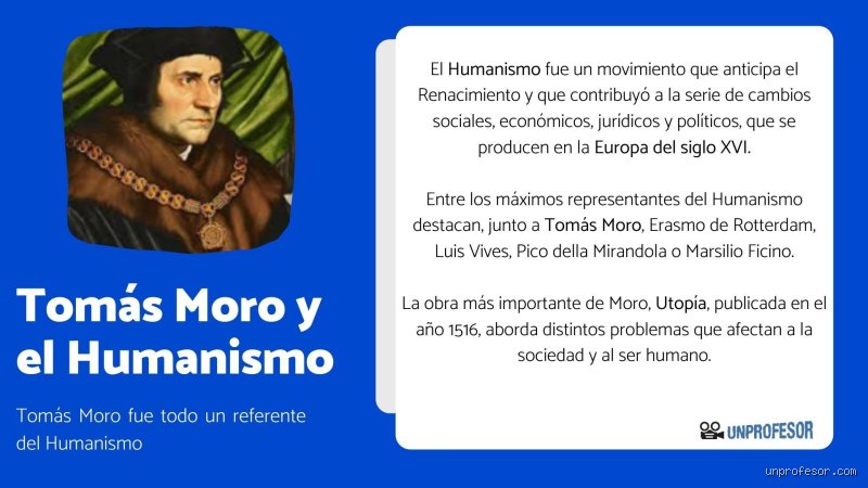 ¿Cuál fue el papel de Tomás Moro en el humanismo?