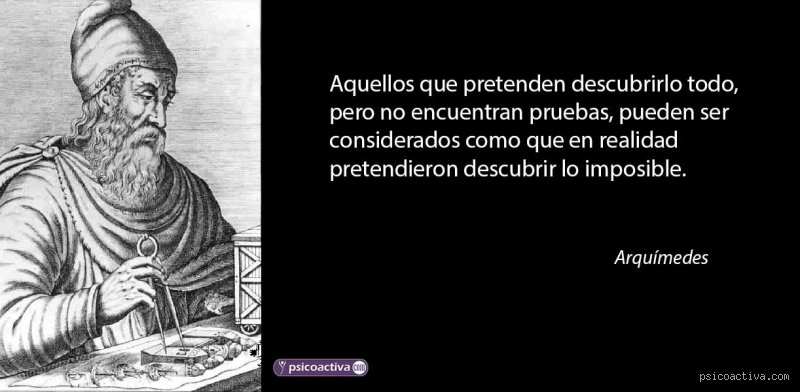 ¿Cuál fue la famosa frase de Arquímedes?