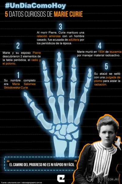 ¿Cuáles son algunos datos curiosos sobre Marie Skłodowska Curie?