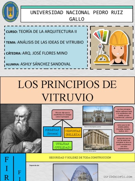 ¿Cuáles son los principios de la arquitectura de Vitruvio?