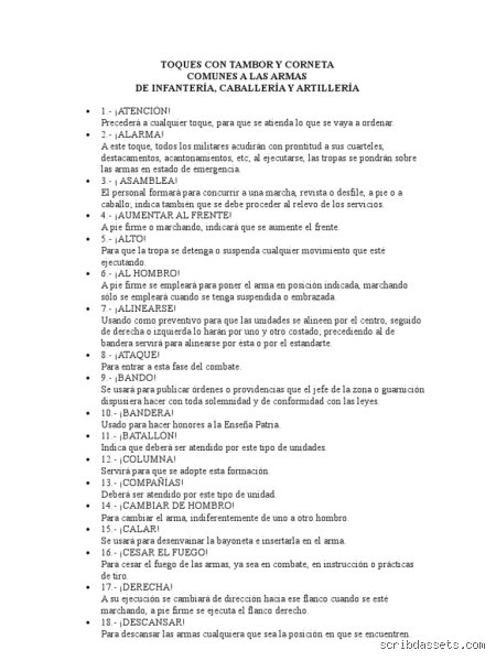 ¿Cuáles son los toques militares?