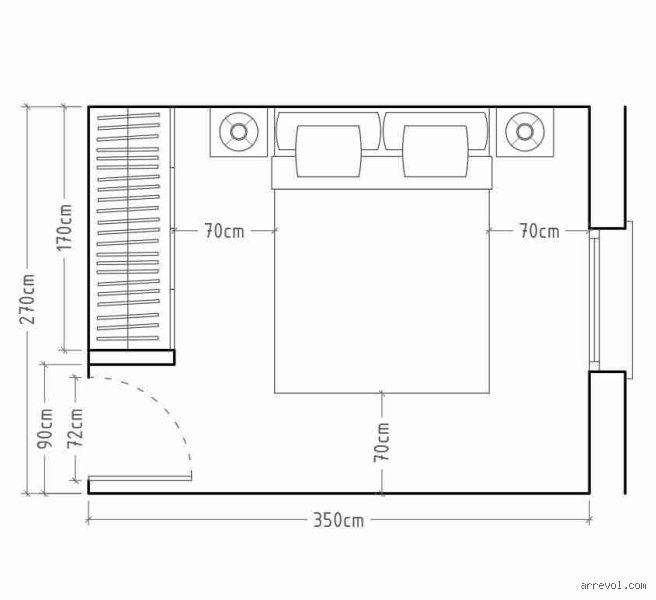 ¿Cuál es el tamaño de un dormitorio principal estándar?