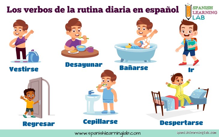 ¿Cuáles son 5 actividades de rutina diaria?