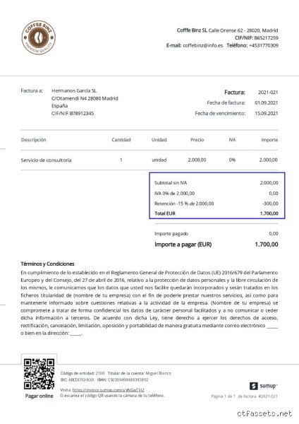 ¿Cuándo no se aplica el IRPF en una factura?