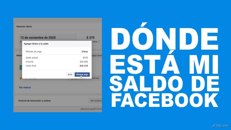 ¿Cómo puedo consultar mi saldo en Facebook?