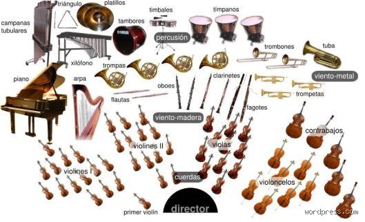 ¿Cómo se llama la orquesta de varios instrumentos?