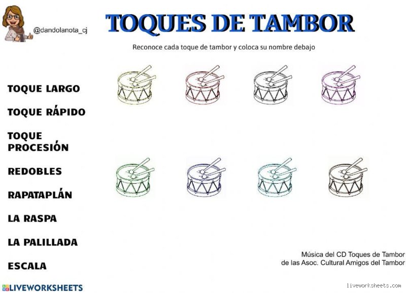 ¿Cómo se llaman los toques de tambor?