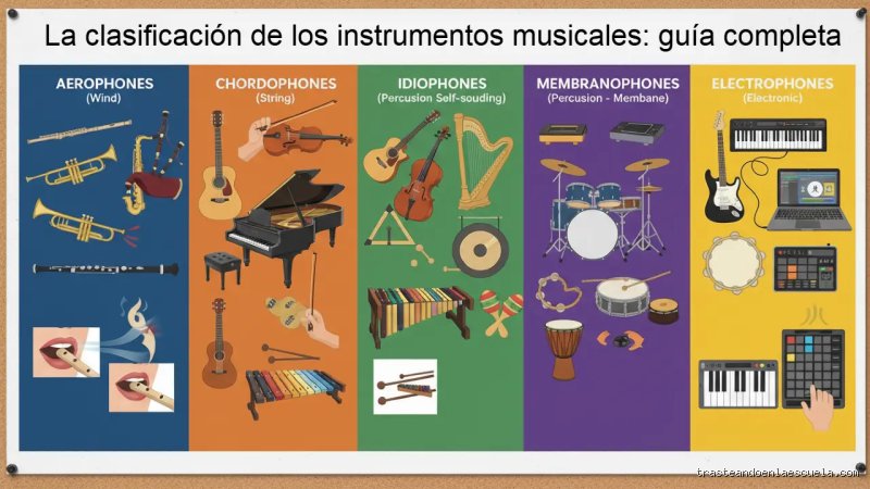 ¿Cuál clasificación de instrumentos musicales es la más grande y extensa?