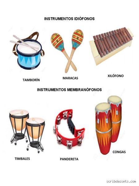 ¿Cuáles son 5 instrumentos idiófonos?