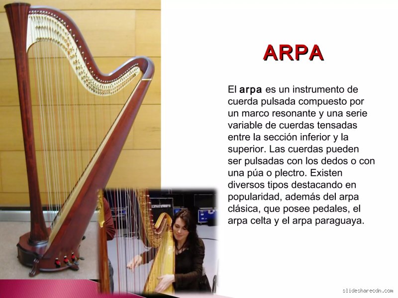 ¿Es el arpa un idiófono?