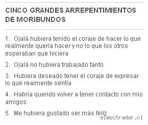 ¿Cuáles son los 5 arrepentimientos más comunes en el lecho de muerte?
