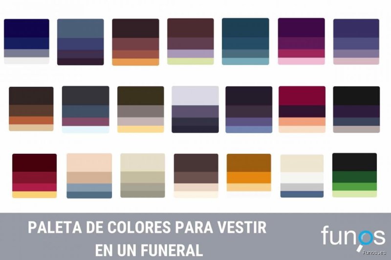 ¿Cuáles son los tres colores que no se deben usar en un funeral?