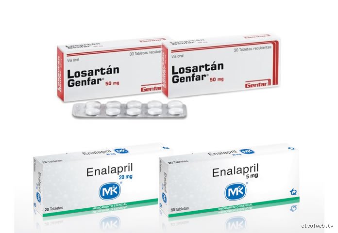 ¿Cuál es más fuerte enalapril o losartan?