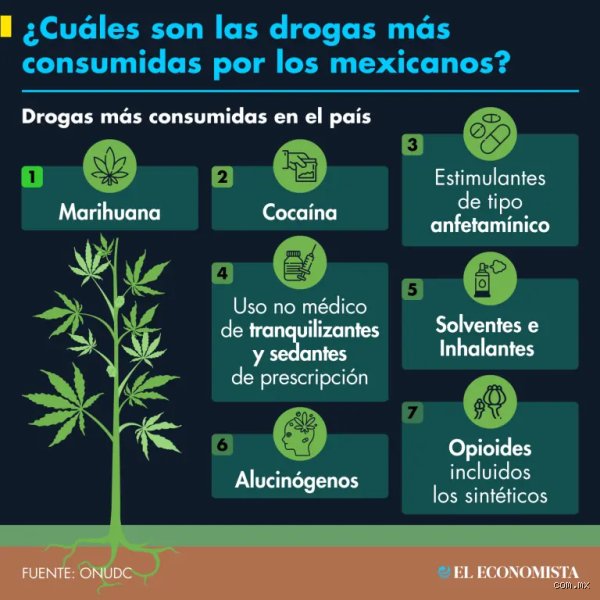 ¿Cuáles son las 3 drogas más consumidas?