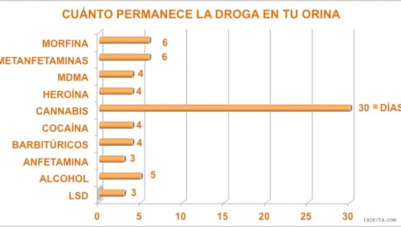 ¿Cuántos días tardas en limpiarte de drogas?