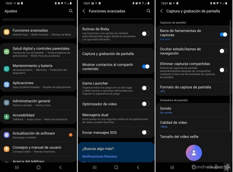 ¿Cómo cambiar la forma de hacer un screenshot?