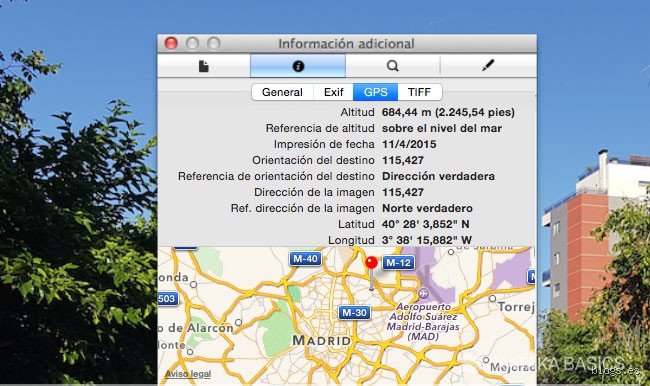 ¿Cómo puedo buscar el destino de una imagen?
