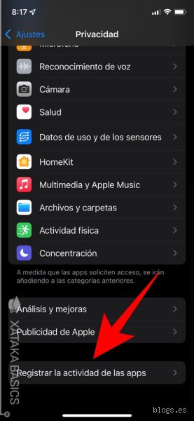 ¿Cómo ver el historial de actividad en iPhone?