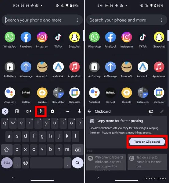¿Cómo ver el historial del Portapapeles en celular?
