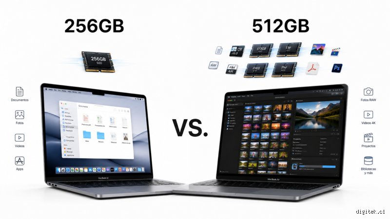 ¿Cuál es la diferencia entre 256 GB y 512 GB?