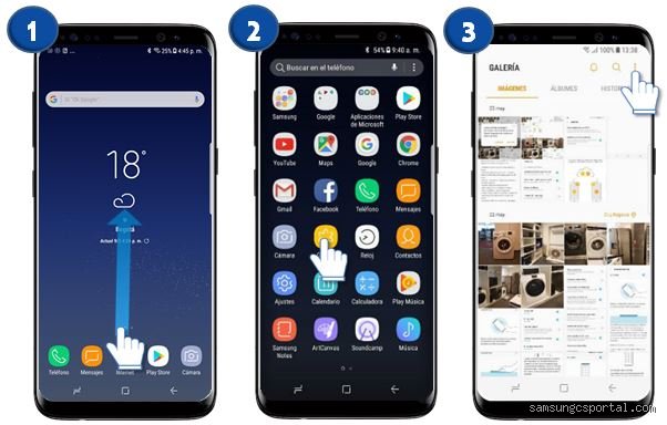 ¿Dónde está la papelera de fotos en un Samsung?