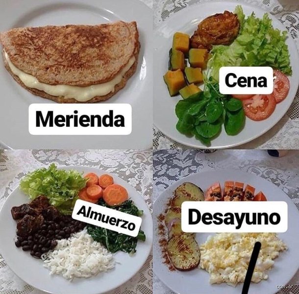 ¿Cómo se llaman las 4 comidas?