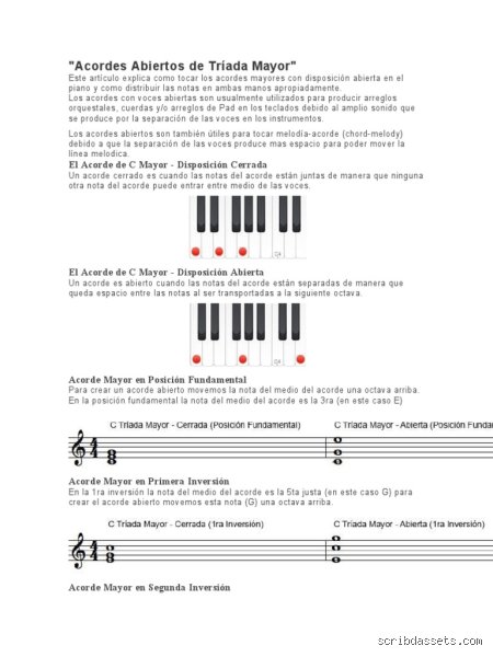 ¿Cómo hacer acordes abiertos en piano?